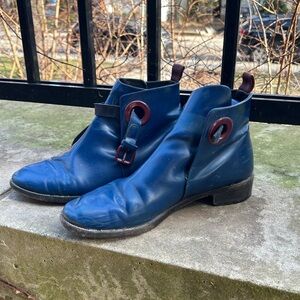 Acne Studios blue ankle boots, 38